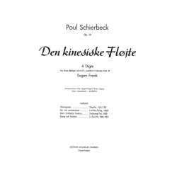 Poul Schierbeck: Den Kinesiske Flojte Op.10 (Voice and piano)