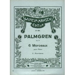 Selim Palmgren: Ricordanza Op.67 No.2