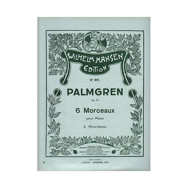Selim Palmgren: Ricordanza Op.67 No.2