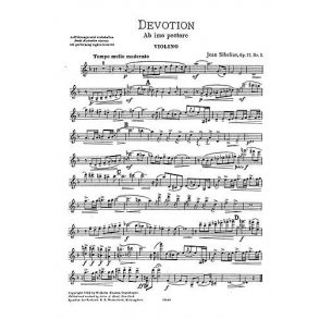 Jean Sibelius: Devotion Op.77 No.2 (Violin and Piano)