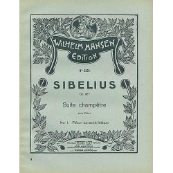 Jean Sibelius: Suite Champetre Op.98b No.1- Piece Caracteristique (Piano)