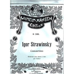 Igor Stravinsky: Concertino (Piano Duet Reduction)