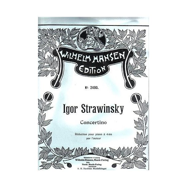 Igor Stravinsky: Concertino (Piano Duet Reduction)
