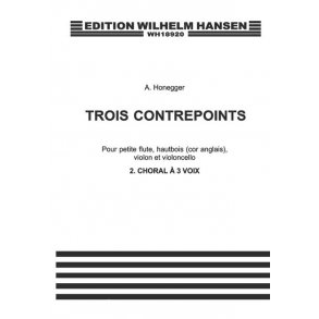 Arthur Honegger: Trois Contrepoints No. 2 'Choral A Trois Voix' (Parts)