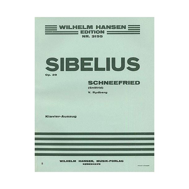 Jean Sibelius: Schnofried Op.29 (Vocal Score)