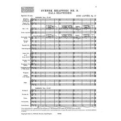 Hugo Alfv&eacute;n: Swedish Rhapsody No.3 (Score)