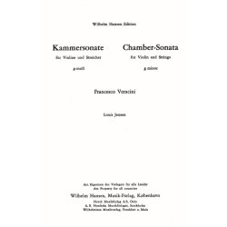 Francesco Veracini: Chamber Sonata For Violin And Strings (Score)