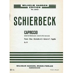 Poul Schierbeck: Capriccio For Wind Quintet Op.53 (Miniature Score)