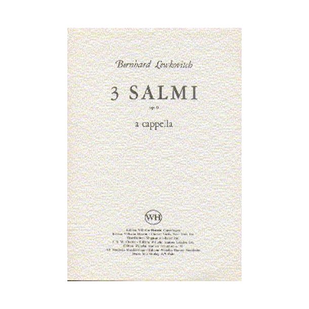 Bernhard Lewkovitch: Three Psalms Op.9