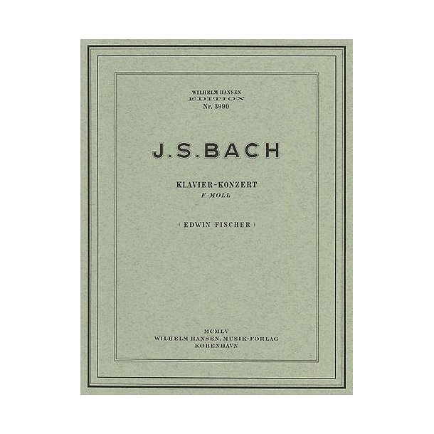 JS Bach: Piano Concerto In F Minor (Two Pianos)