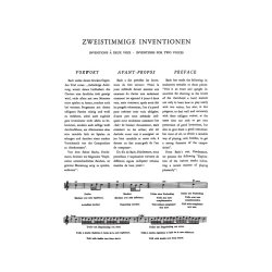 Johann Sebastian Bach: Zweistimmige Inventionen (Piano)