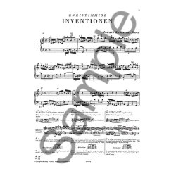 Johann Sebastian Bach: Zweistimmige Inventionen (Piano)