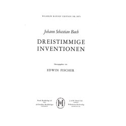 Johann Sebastian Bach: Dreistimmige Inventionen (piano)
