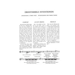Johann Sebastian Bach: Dreistimmige Inventionen (piano)