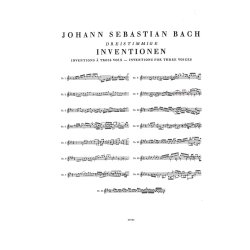 Johann Sebastian Bach: Dreistimmige Inventionen (piano)