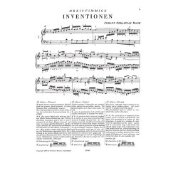 Johann Sebastian Bach: Dreistimmige Inventionen (piano)