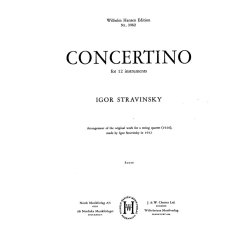 Igor Stravinsky: Concertino (1952) For 12 Instruments (Full Score)