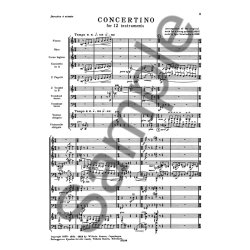 Igor Stravinsky: Concertino (1952) For 12 Instruments (Full Score)