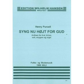 Purcell, H Sing Unto The Lord (Videro) Solo Satb/Satb (E,d) V/S