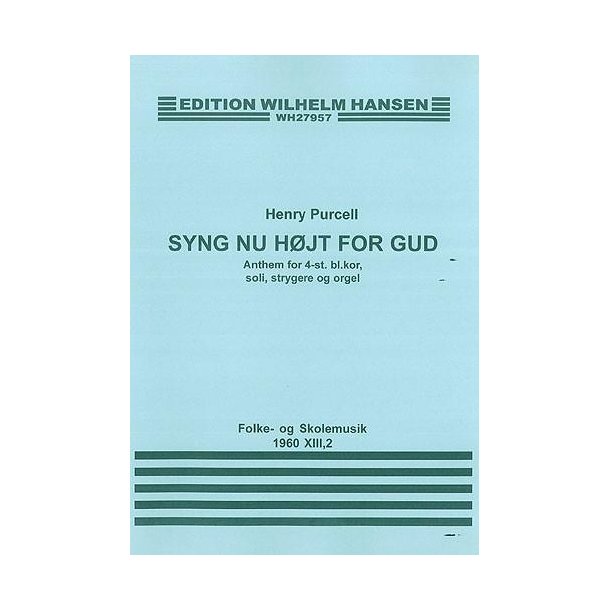 Purcell, H Sing Unto The Lord (Videro) Solo Satb/Satb (E,d) V/S