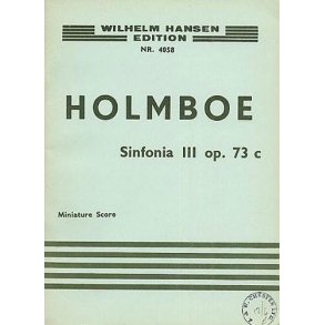 Holmboe: Sinfonia No.3 For Strings (Study Score)
