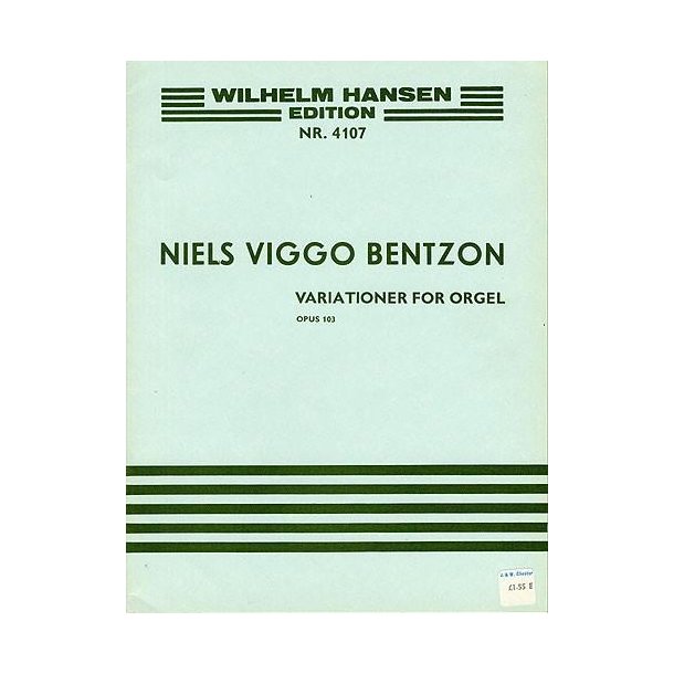 Niels Viggo Bentzon: Variations For Organ Op.103