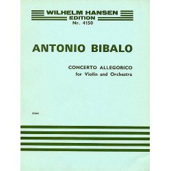 Antonio Bibalo: Concerto Allegorico For Violin And Orchestra (Score)