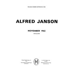 Alfred Janson: November 1962