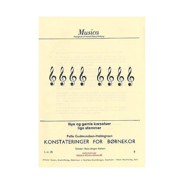 Pelle Gudmundsen-Holmgreen: Konstateringer For Bornekor