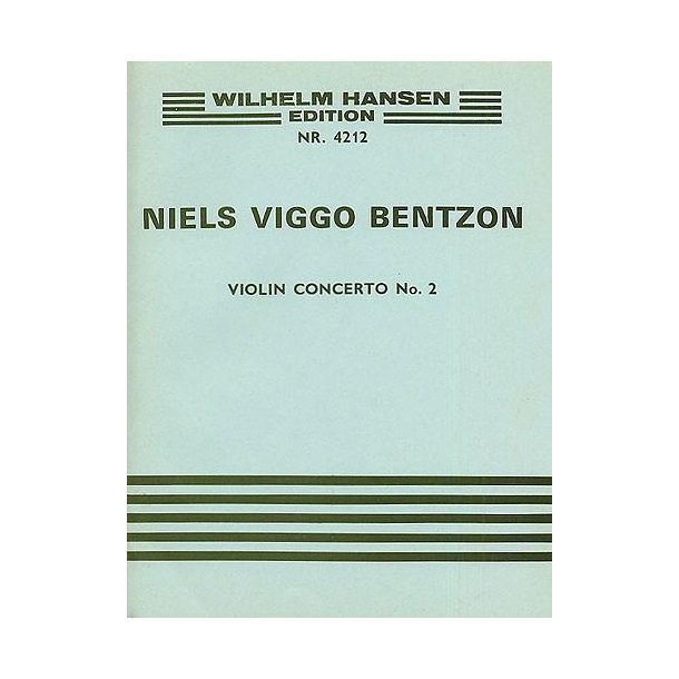 Niels Viggo Bentzon: Violin Concerto No.2 Op.136 (Violin/Piano)