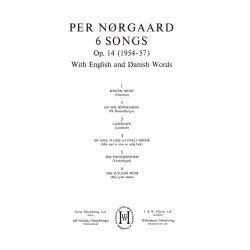 Per Nrgrd: 6 Songs From Opus 14