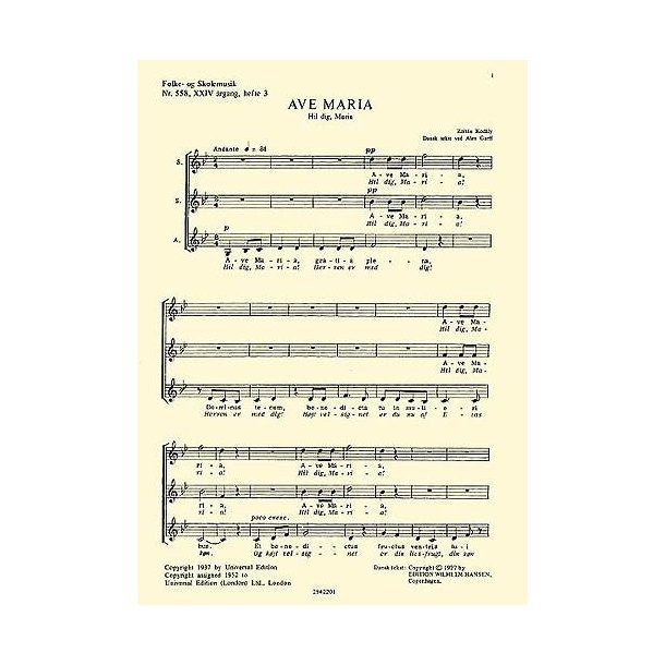 Zoltan Kodaly: Ave Maria