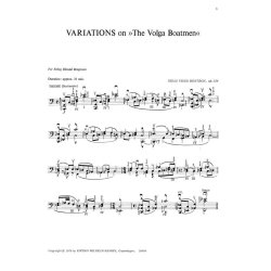 Niels Viggo Bentzon: Variations On The Volga Boatmen Op.354 (Cello Solo)