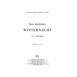 Hans Abrahamsen: Winternacht 1976-78, original version. (Score)