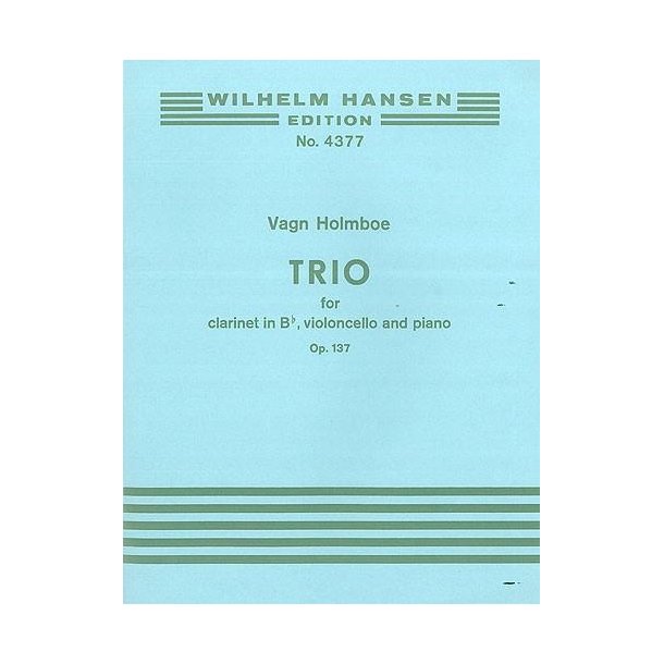 Holmboe Trio Op.137 Clt/Vlc/Pf Pts