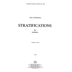 Hans Abrahamsen: Stratifications (Full Score)