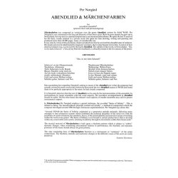 Per Nrgrd: Abendlied Und Mrchenfarben (Score)