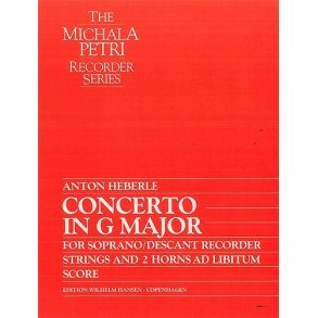 Anton Heberle (Michala Petri): Concerto In G Major For Recorder And Strings (Score)