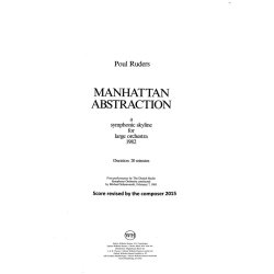 Poul Ruders: Manhattan Abstraction (Score)