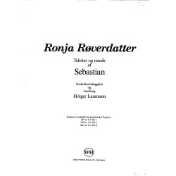 Ronja Roverdatter - Sange Fra
