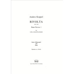 Koppel Rivolta Piano Trio No.1 Vln/Vlc/Pf Sc/Pts
