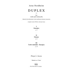 Arne Nordheim: Duplex (Violin/Cello)
