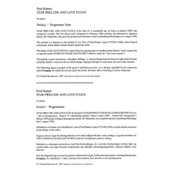 Poul Ruders: Star Prelude And Love Fugue