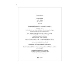 Carl Nielsen: String Quartet Op.44 In F (Study Score)