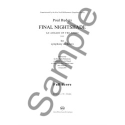 Poul Ruders: Final Nightshade - An Adagio Of The Night (Score)