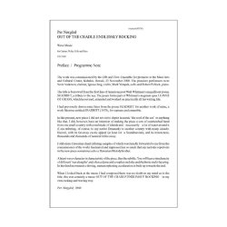 NORGARD PER OUT OF THE CRADLE ENDLESSLY ROCKING CHAMBER ENSEMBLE SCORE