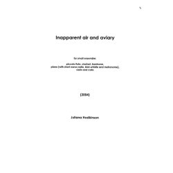 INAPPARENT AIR AND AVIARY