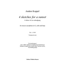 FOUR SKETCHES FOR A SUNSET