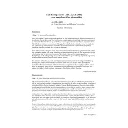 Niels Rosing-Schow: Alliage I (Player's score)