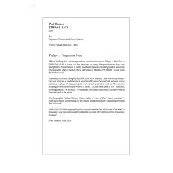 Poul Ruders: Dreamland (Score)